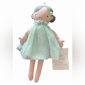 TARGET Plush Rag Baby Doll 12" Green Polka Dot Dress BRAND NEW For Babies Kids